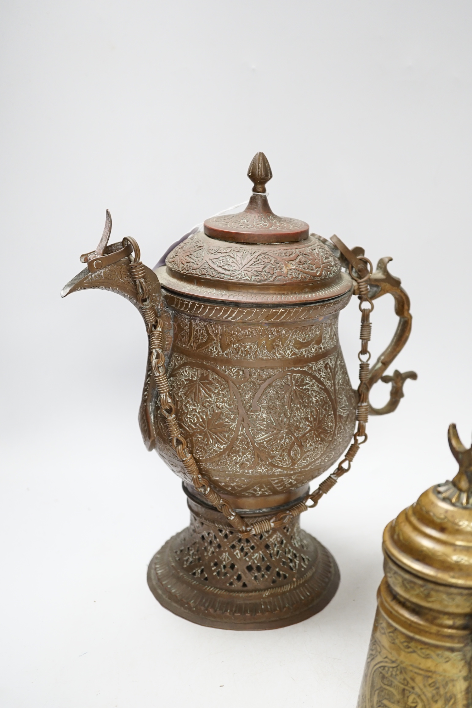 A collection of Tibetan and other Asian metalware (8)